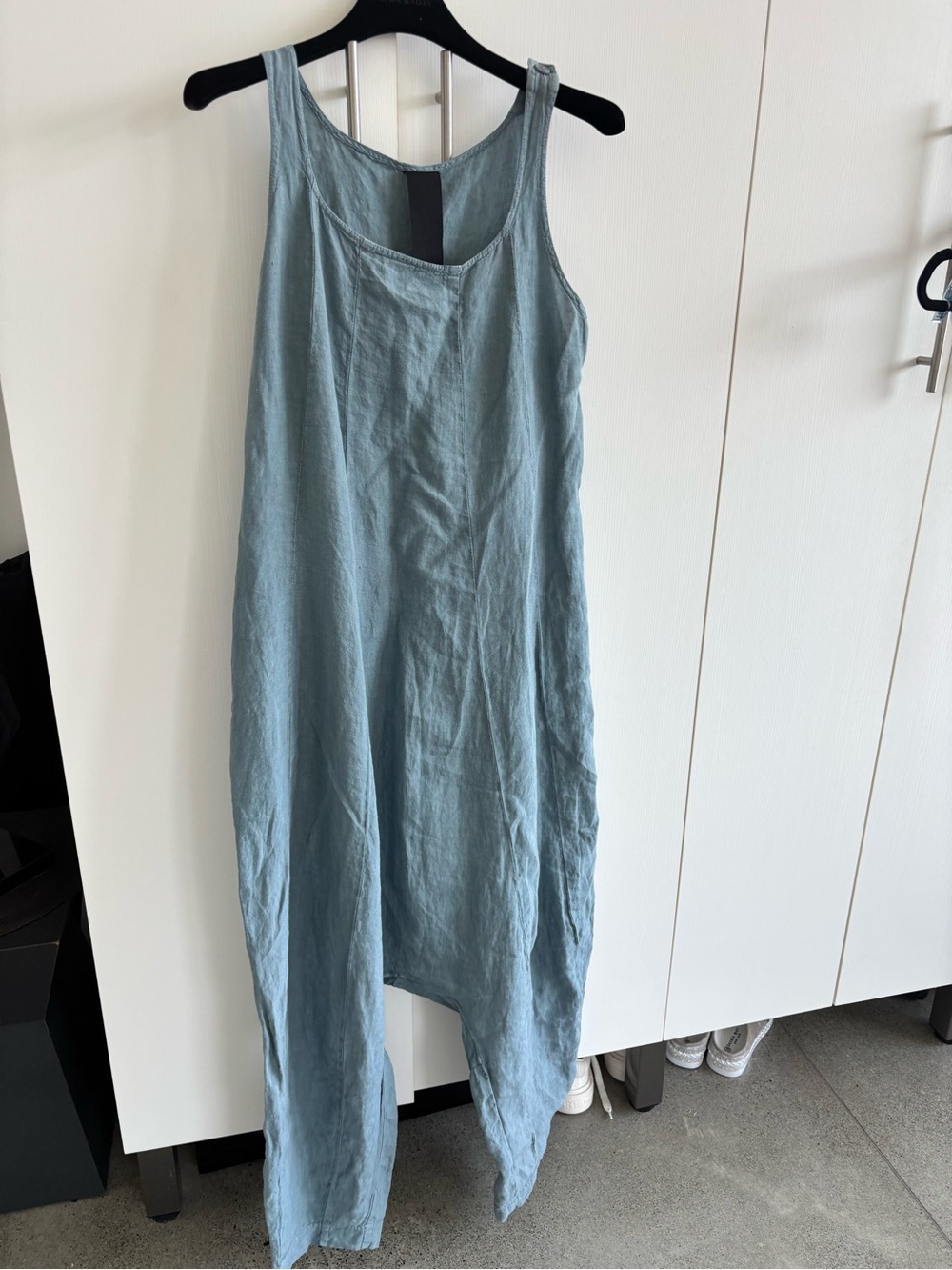 Light Blue Women's Linen Jumpsuit